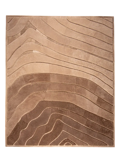 OMBRÉ – Custom Made Shearling and Cowhide Rug by Homelosophy