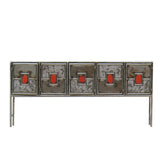 Recycled Metal Credenza - Red by Mbare Ltd - main product image for Resin Society