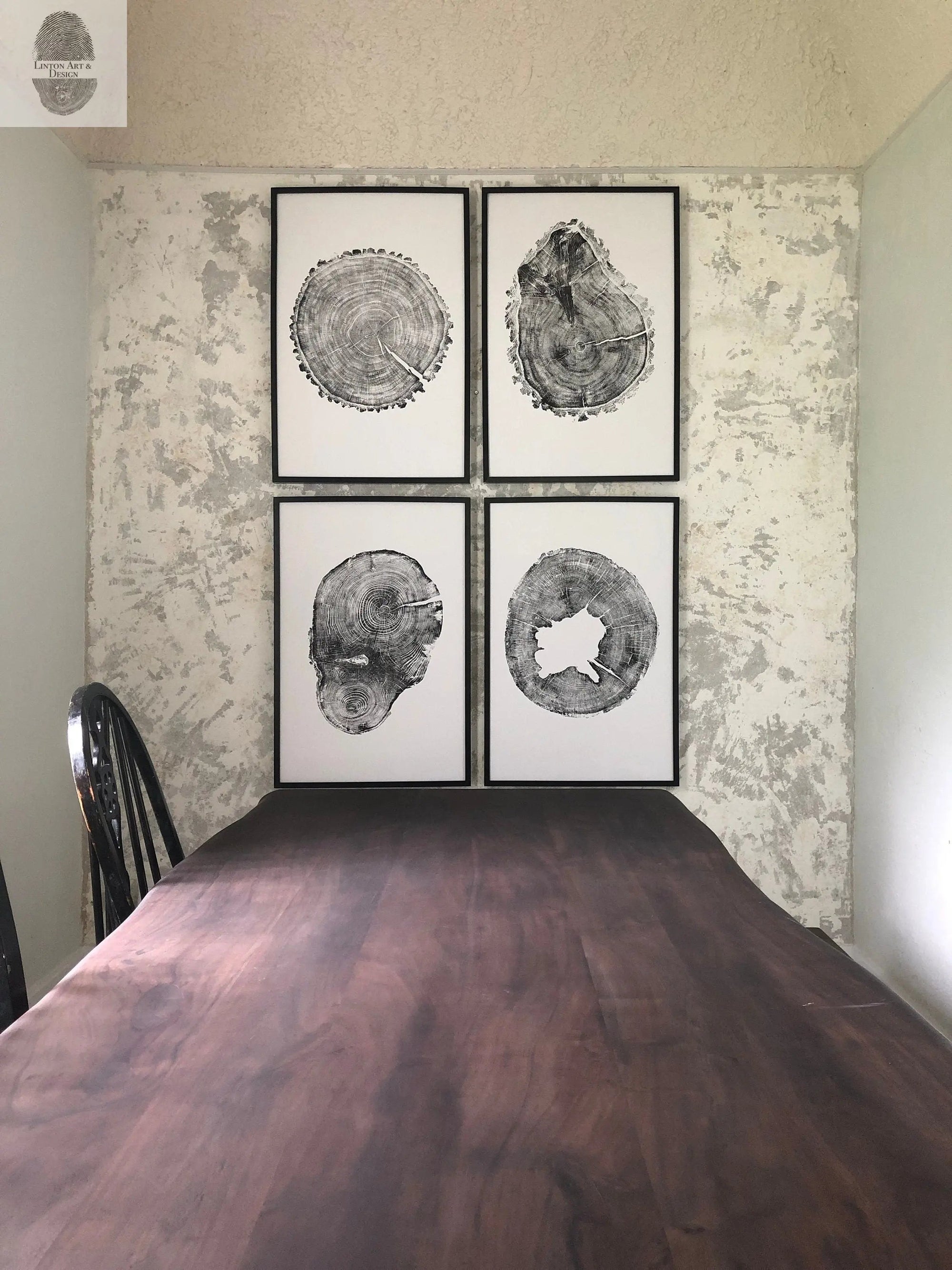 Oak, Pine, & Hemlock Set of 4 - 24x36 each print by lintonart - main product image for Resin Society
