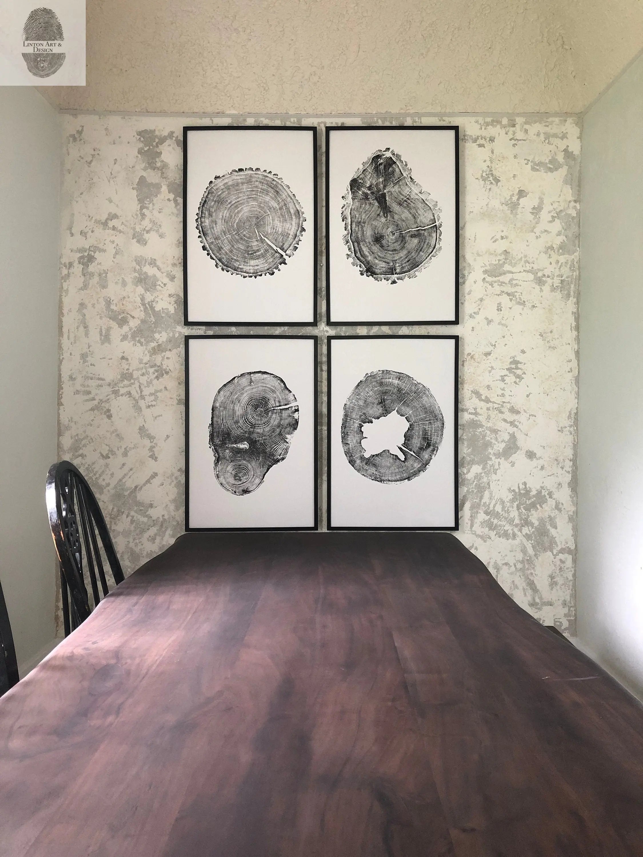 Oak, Pine, & Hemlock Set of 4 - 24x36 each print by lintonart - main product image for Resin Society