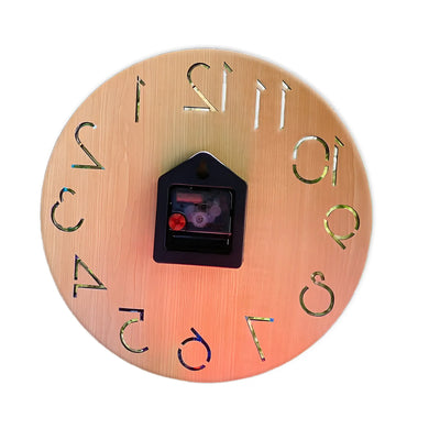 Ocean Resin Wall Clock 12 inch with blue epoxy waves and wood, beach style