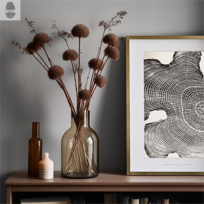 Hand pressed, signed Limited Edition tree print titled Ohio Locust, Cropped, size 12x16 inches.