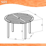 Oldbury Round Table and 4 Manhattan Black Armchair Dining Set by LifestyleGarden US - product image 8 for Resin Society