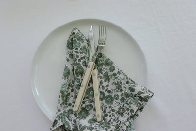 Olive Floral Ruffled Napkins (Set of 4) by Sarah Spiegel - product image 2 for Resin Society
