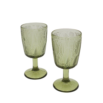 Olive Leaf Goblet - Set of 4 by Ro'Table - main product image for Resin Society