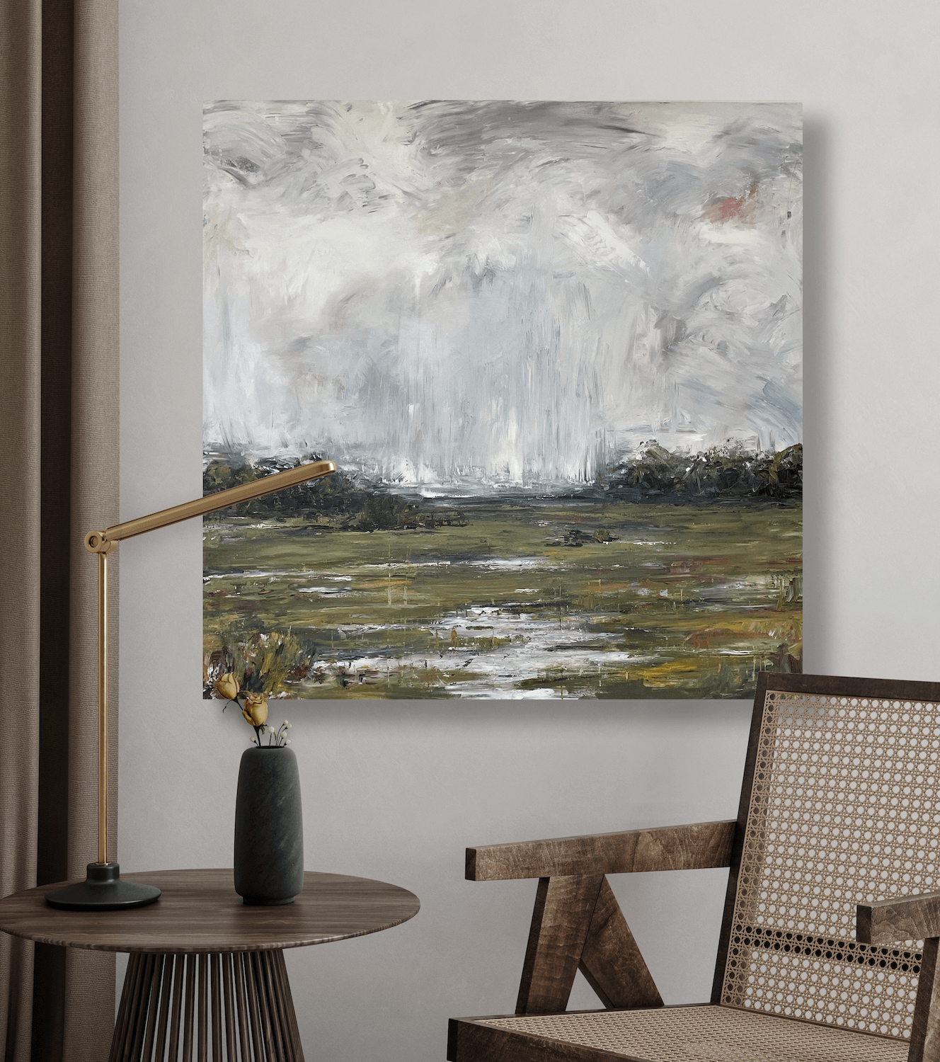 On the Marsh Artist Enhanced Canvas Print by John Beard Collection - product image 2 for Resin Society