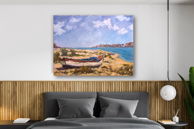 On the Beach Artist Enhanced Canvas Print by John Beard Collection - product image 4 for Resin Society