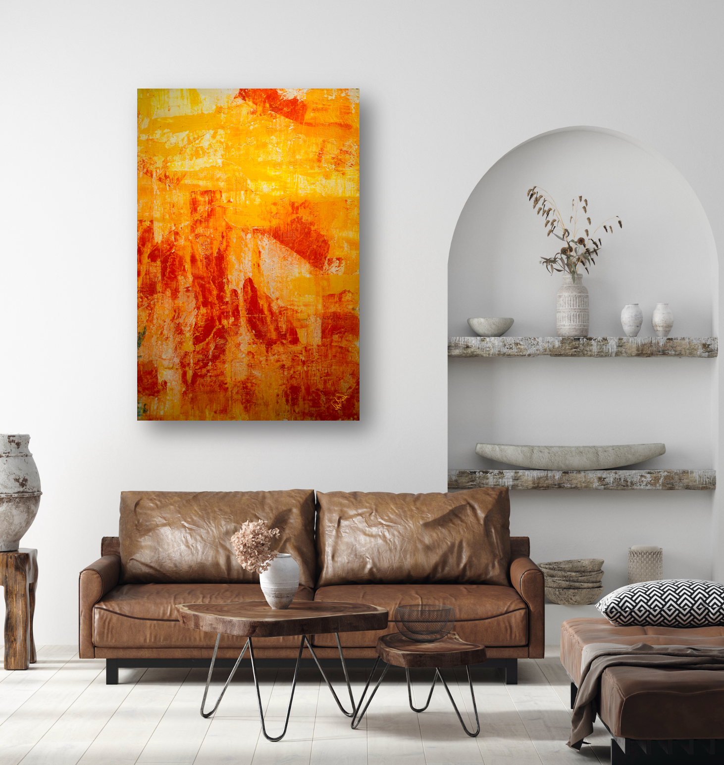 Orange Juice Artist Enhanced Canvas Print by John Beard Collection - product image 2 for Resin Society