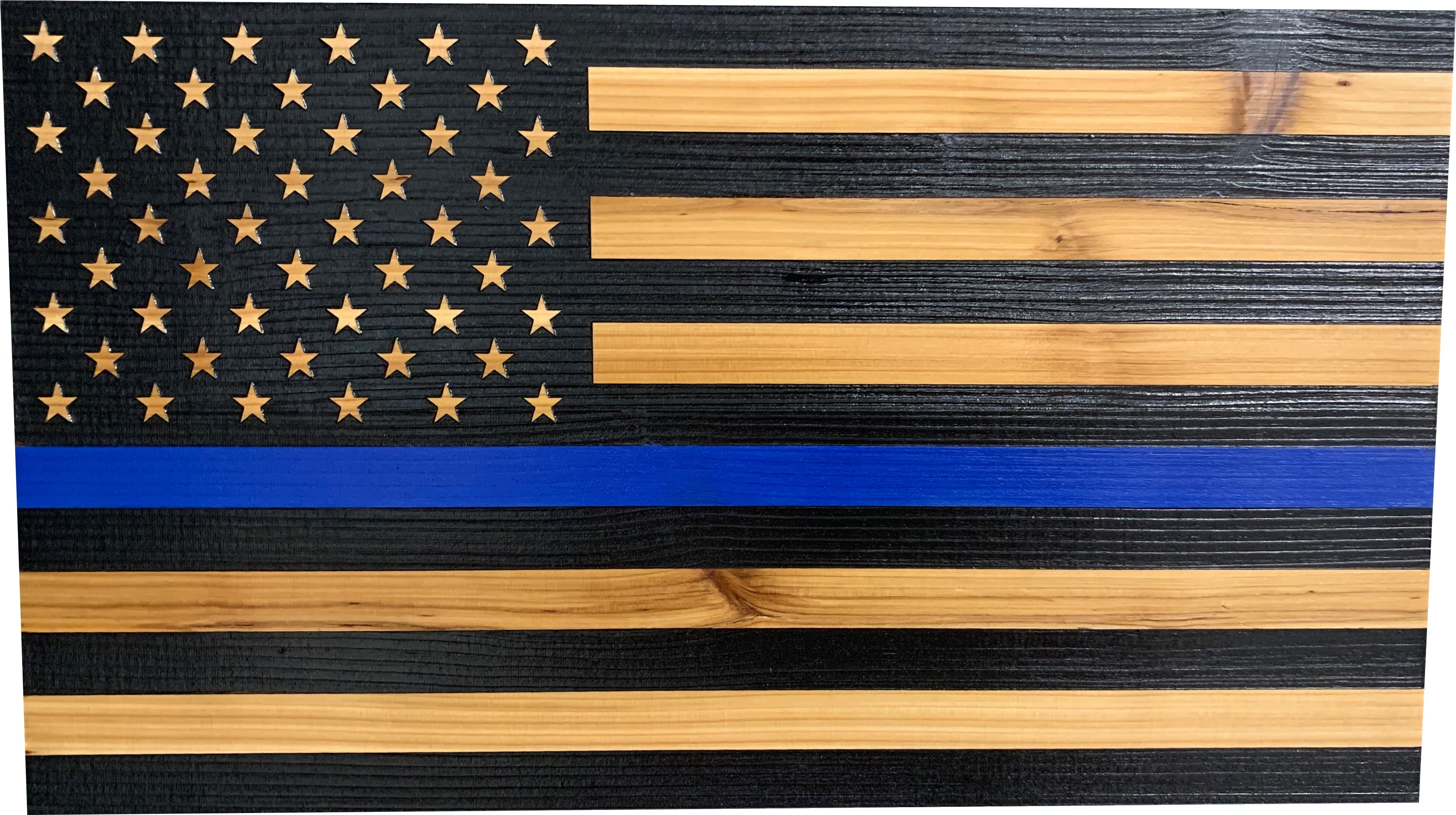Blue Line American Flag Hidden Gun Storage by Bellewood Designs - product image 3 for Resin Society