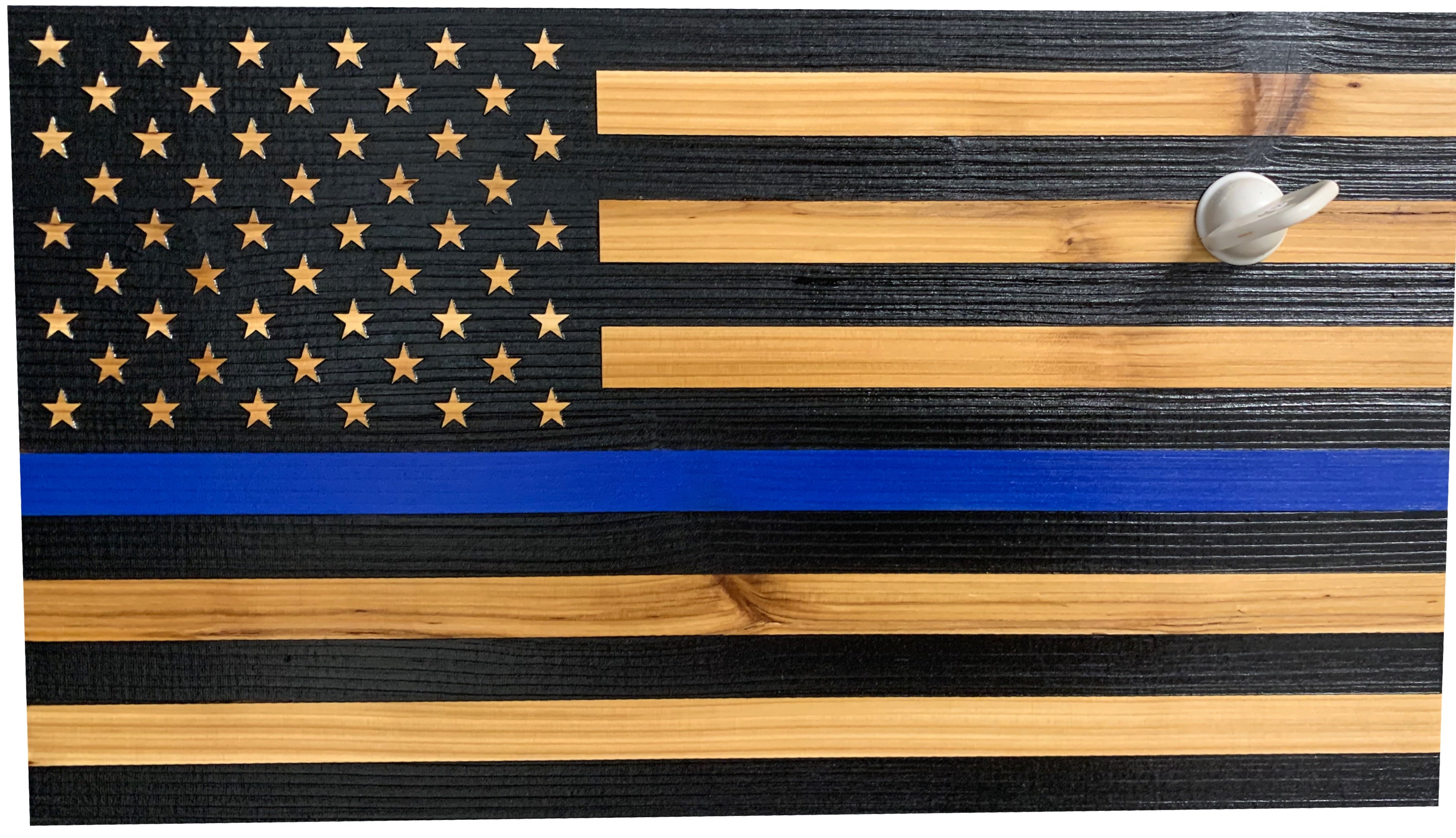 Blue Line American Flag Hidden Gun Storage by Bellewood Designs - product image 4 for Resin Society