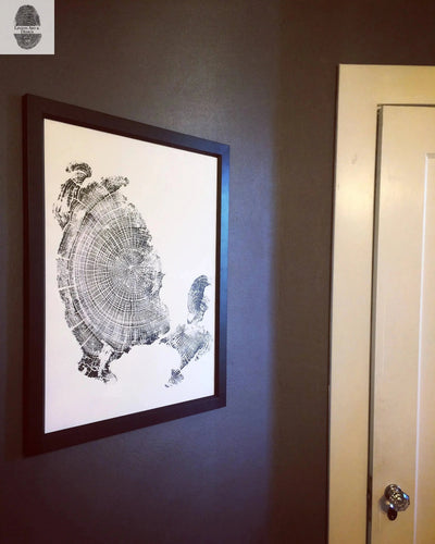 Oregon Coast, Cannon Beach, Driftwood Wall Art, Tree Ring Print, Cascade Mountains, Woodcut Art
