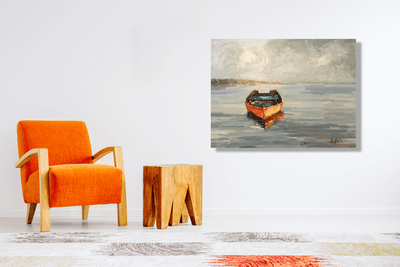 Our Boat Artist Enhanced Canvas Print by John Beard Collection - product image 3 for Resin Society