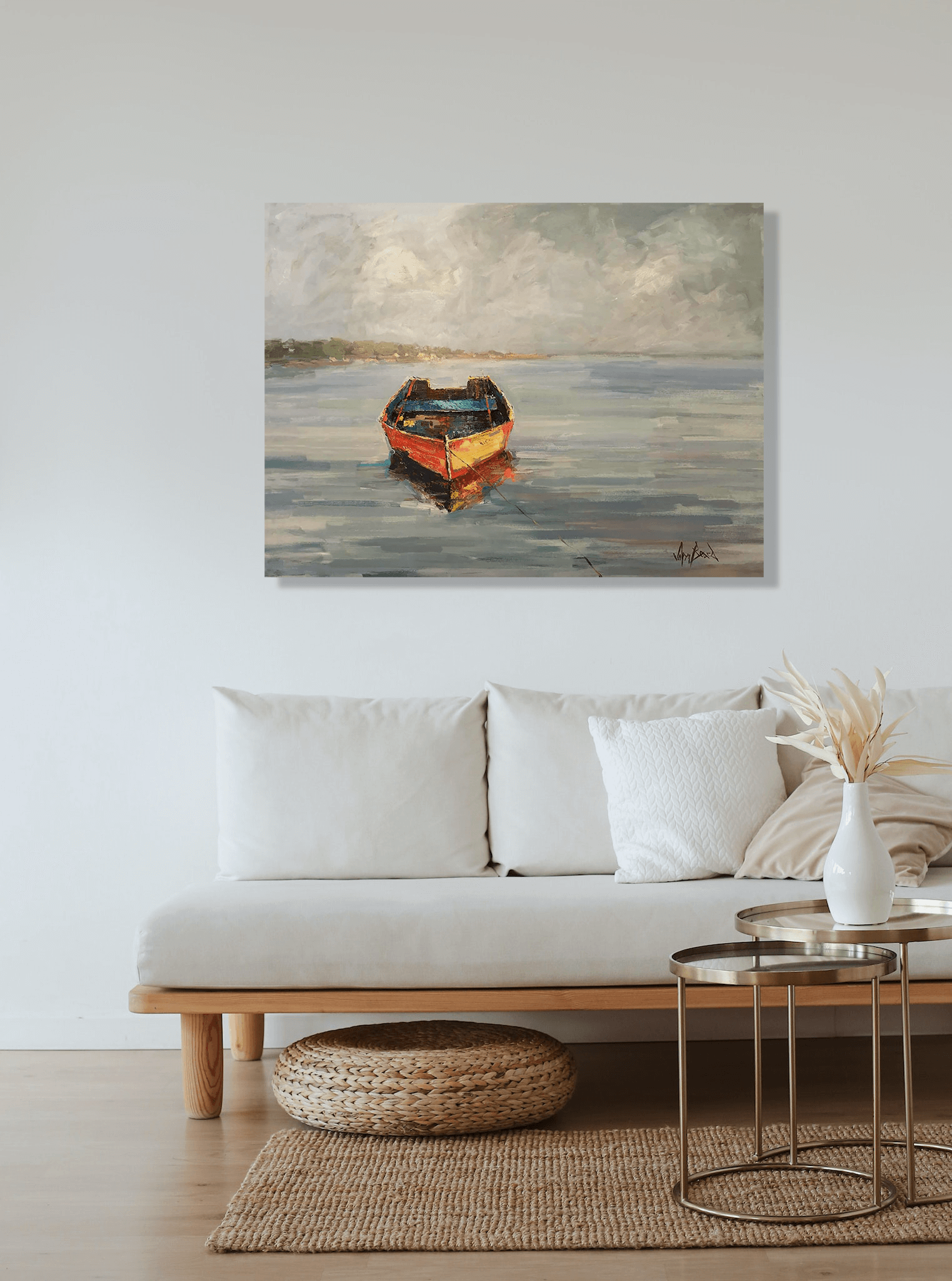 Our Boat Artist Enhanced Canvas Print by John Beard Collection - product image 4 for Resin Society