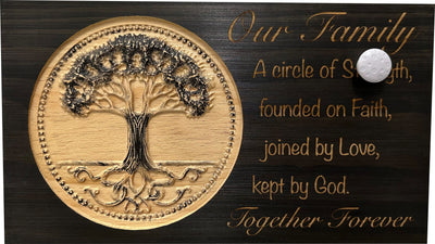 Our Family Tree Roots Wall Decoration Gun Safe by Bellewood Designs - product image 3 for Resin Society