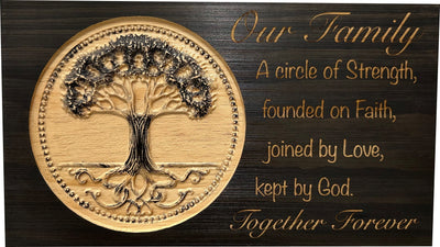 Our Family Tree Roots Wall Decoration Gun Safe by Bellewood Designs - product image 2 for Resin Society