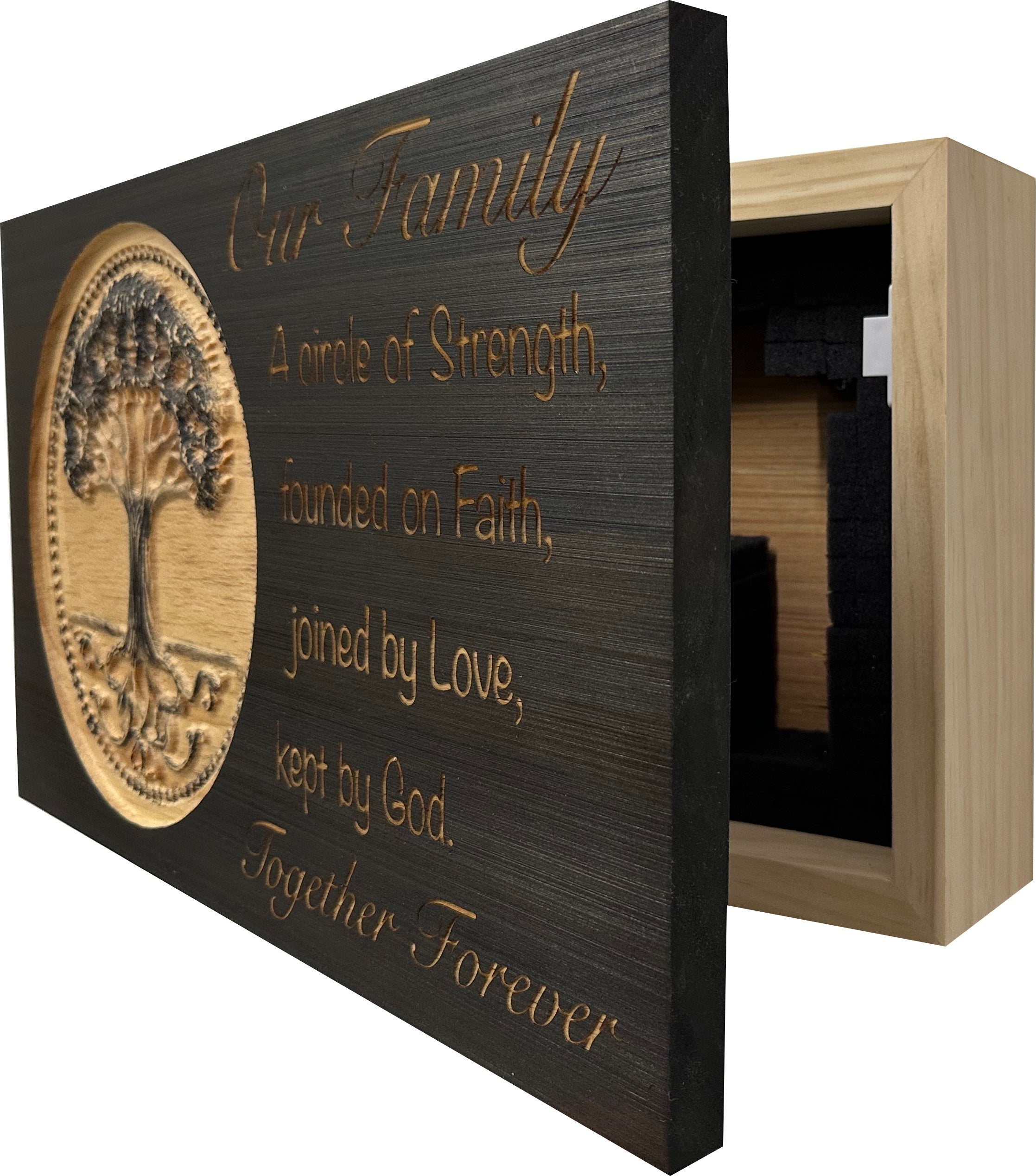 Our Family Tree Roots Wall Decoration Gun Safe by Bellewood Designs - product image 4 for Resin Society
