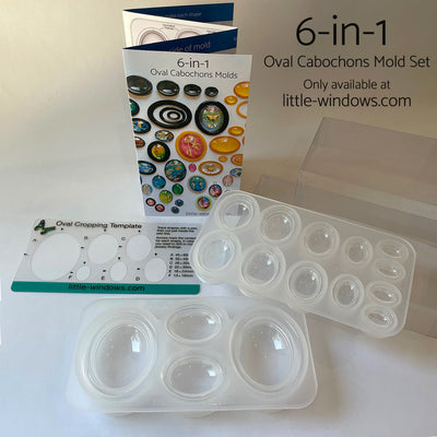 6-in-1 Oval Cabochons Mold Set by Little Windows Brilliant Resin and Supplies - Resin Society