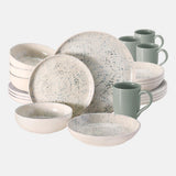 Oxford Contempo, Glacier Stoneware 20 Piece Dinnerware Set, Service for 4 detail image - Resin Society