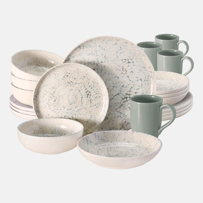 Oxford Contempo, Glacier Stoneware 20 Piece Dinnerware Set, Service for 4 detail image - Resin Society