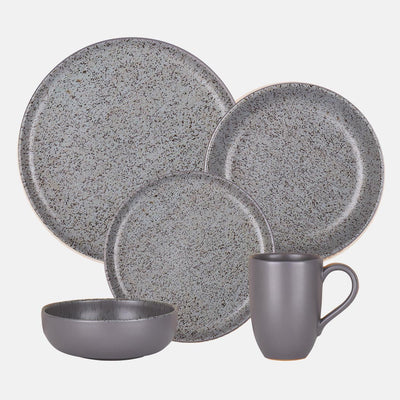 Oxford Contempo, Granite Stoneware 20 Piece Dinnerware Set, Service for 4 by DEKOR - Resin Society