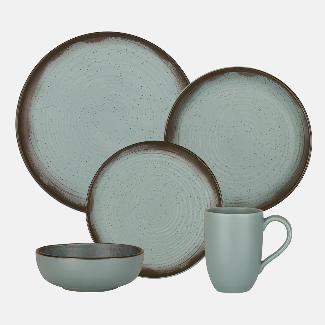 Oxford Contempo, Polaris Stoneware 20 Piece Dinnerware Set, Service for 4 by DEKOR - Resin Society