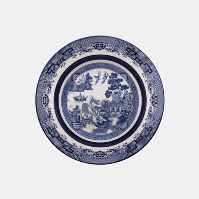 Oxford Flamingo, Blue Willow Porcelain 20 Piece Dinnerware Set, Service for 4 detail image - Resin Society