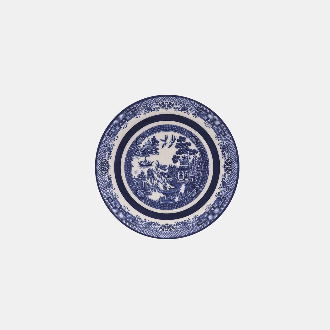 Oxford Flamingo, Blue Willow Porcelain 20 Piece Dinnerware Set, Service for 4 detail image - Resin Society