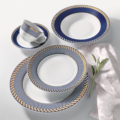 Oxford Flamingo, Op Art Porcelain 20 Piece Dinnerware Set, Service for 4 detail image - Resin Society