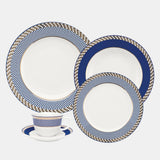 Oxford Flamingo, Op Art Porcelain 20 Piece Dinnerware Set, Service for 4 by DEKOR - Resin Society