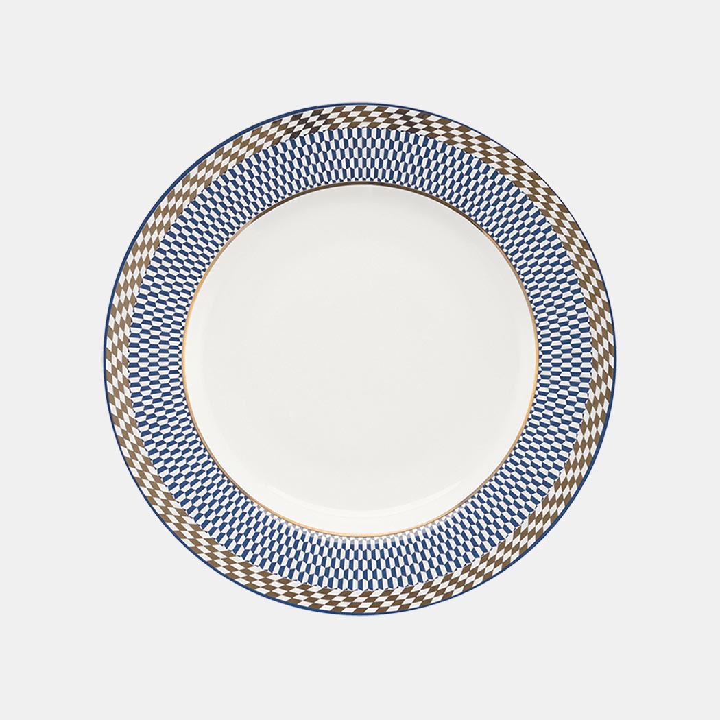 Oxford Flamingo, Op Art Porcelain 20 Piece Dinnerware Set, Service for 4 detail image - Resin Society