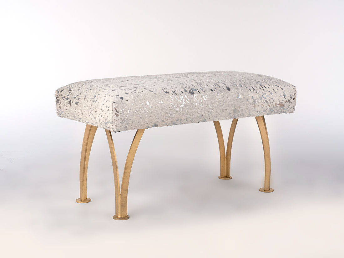 32″ Split Leg Bench (Hair on Hide) by Enrico Bartolini