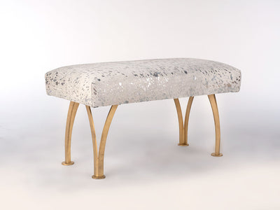 32″ Split Leg Bench (Hair on Hide) by Enrico Bartolini