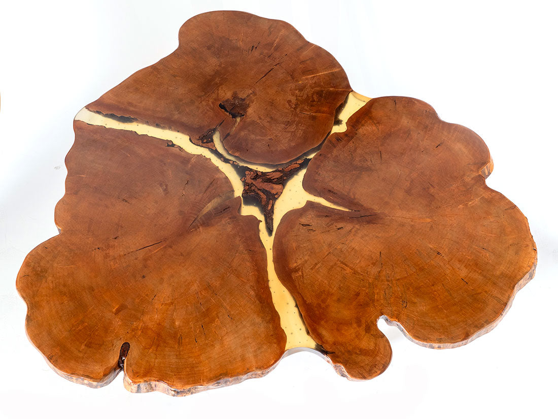 3 Heart Red Ambrosia Maple w/ Starfruit Legs by Enrico Bartolini - product image 2 for Resin Society