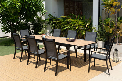 Panama Dark 9 Piece Extending Dining Set by LifestyleGarden US - main product image for Resin Society