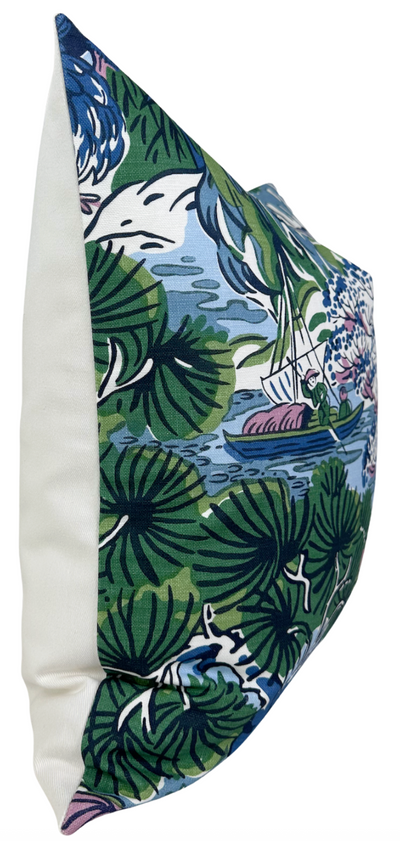 Pagoda Pillow Cover in Blue, Thibaut Pillows