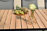 Panama Dark Rectangular Table and 6 Nassau Black Aluminum by LifestyleGarden US - product image 12 for Resin Society