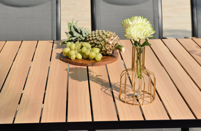 Panama Dark Rectangular Table and 6 Nassau Black Aluminum by LifestyleGarden US - product image 12 for Resin Society