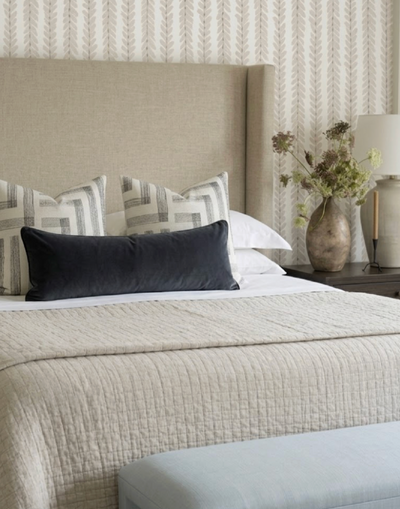 Pastiche Pillow Cover in Chalk Jet, Kelly Wearstler Textiles
