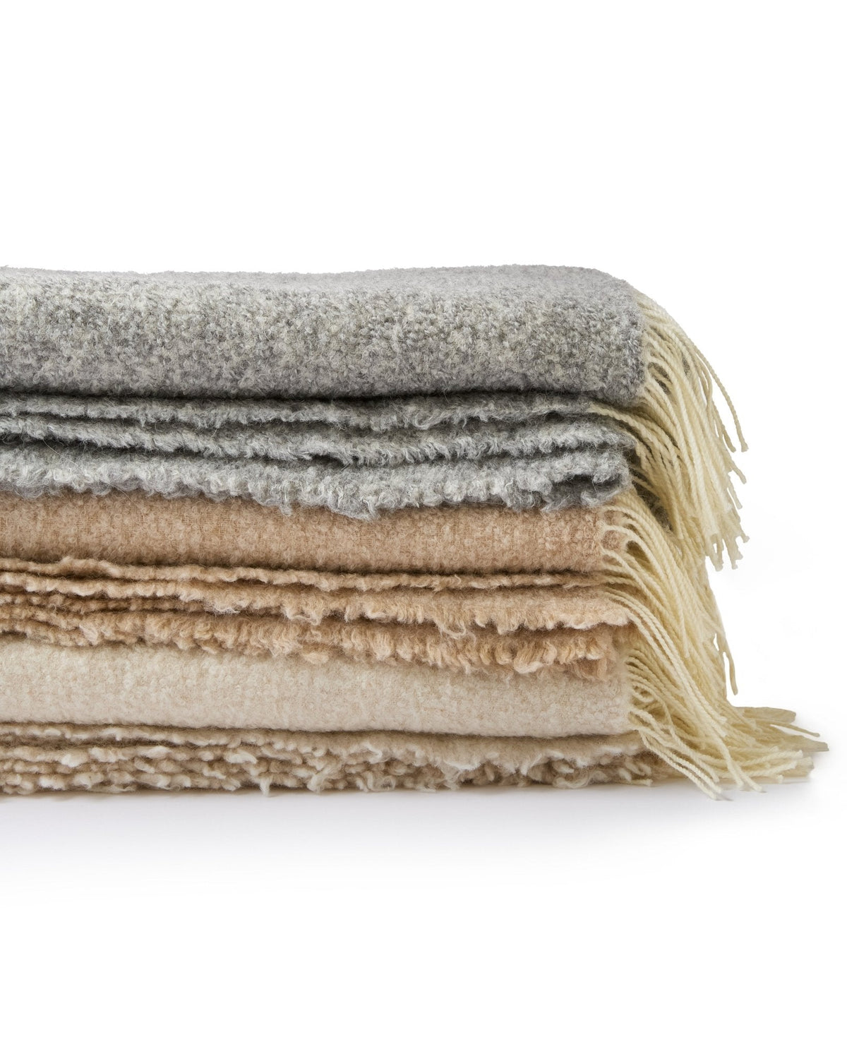 Fringe Bouclé Throw Chrome by Principal's Daughter - product image 2 for Resin Society