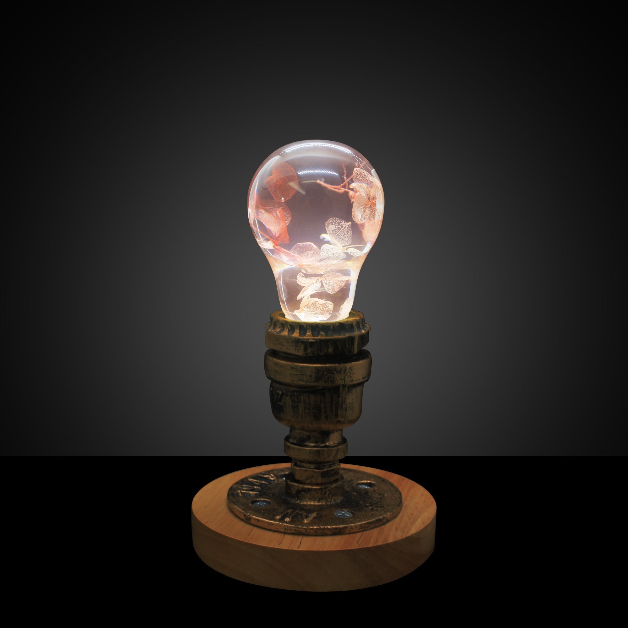 EP Light – Pink Hydrangea Resin LED Bulb