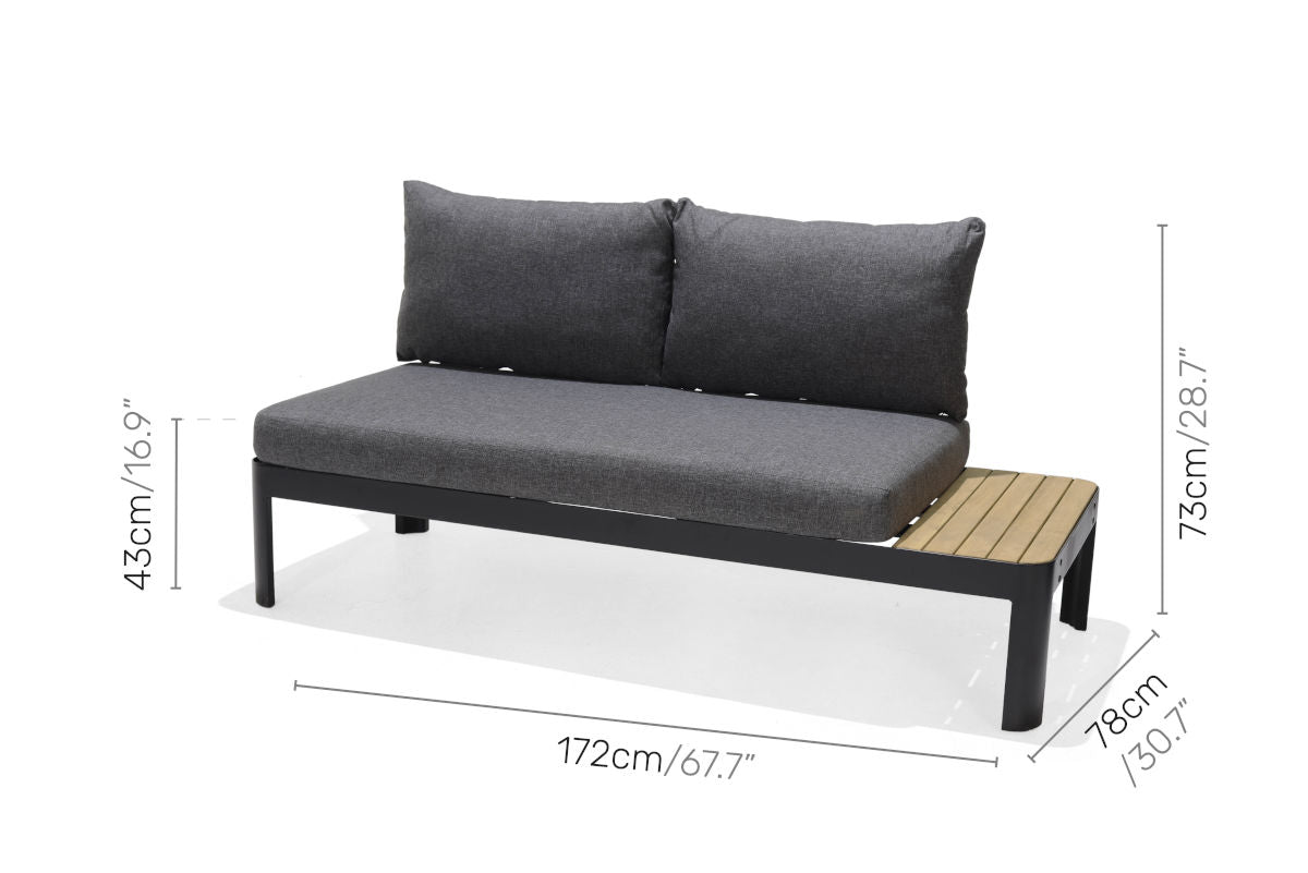 Portals Dark 2-Seat Sofa by LifestyleGarden US - product image 9 for Resin Society