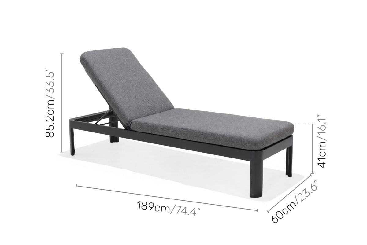 Portals Dark Sun Lounger - 1pc by LifestyleGarden US - product image 12 for Resin Society