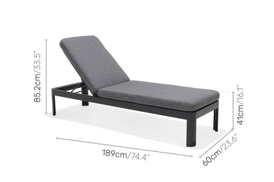 Portals Dark Sun Lounger - 1pc by LifestyleGarden US - product image 12 for Resin Society