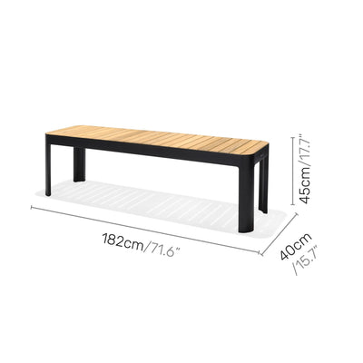 Portals Teak and Aluminum Picnic Bench by LifestyleGarden US - product image 8 for Resin Society