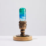 EP Light Prairie Resin LED Bulb handcrafted with eco-friendly resin and wooden base options