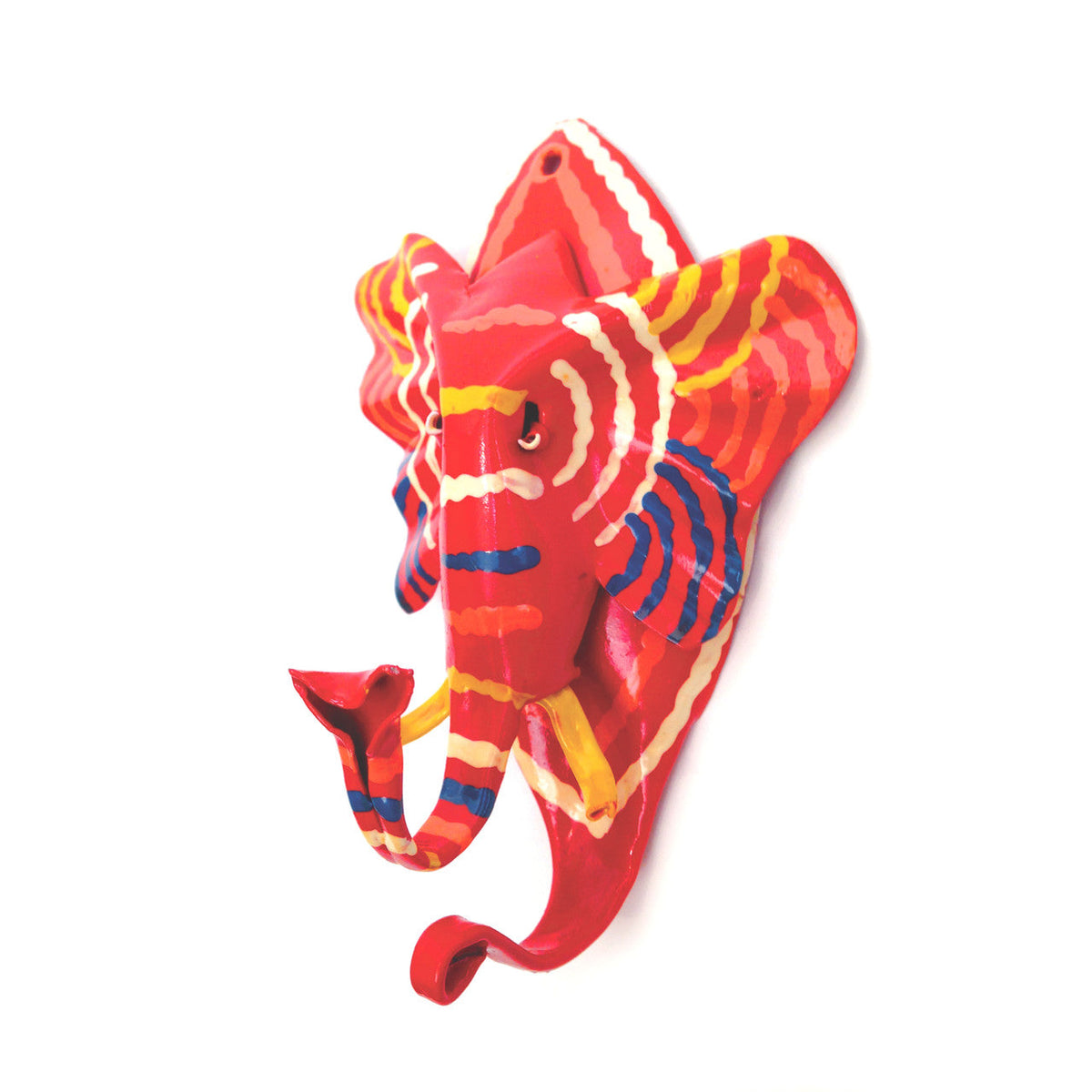 Painted Elephant Coat Hook by Mbare Ltd - main product image for Resin Society