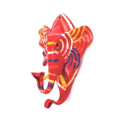 Painted Elephant Coat Hook by Mbare Ltd - main product image for Resin Society