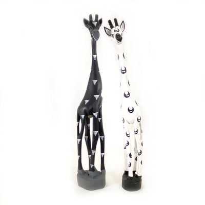 Colorful Painted Wood Giraffe - 24" by Mbare Ltd - product image 3 for Resin Society