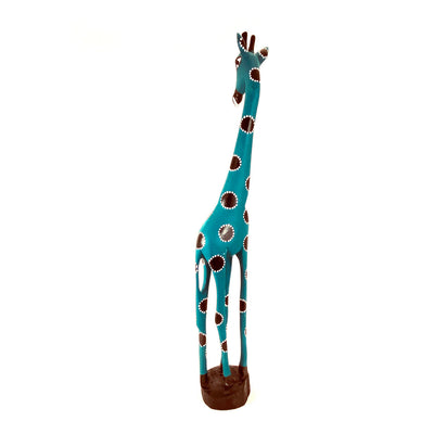 Colorful Painted Wood Giraffe - 24" by Mbare Ltd - product image 5 for Resin Society