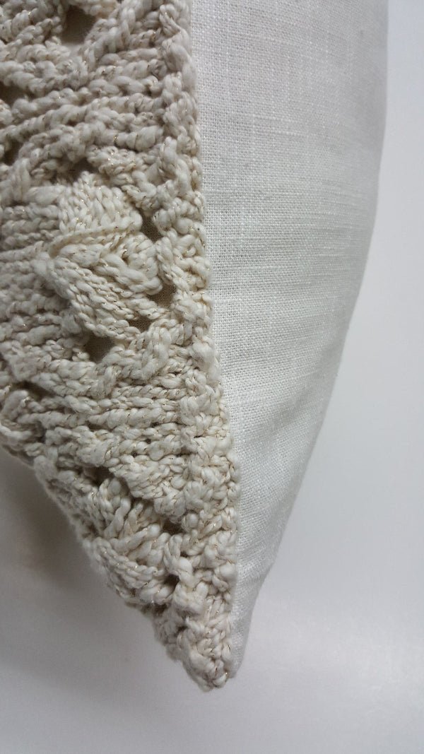 Palms Crochet Pillow by Homelosophy
